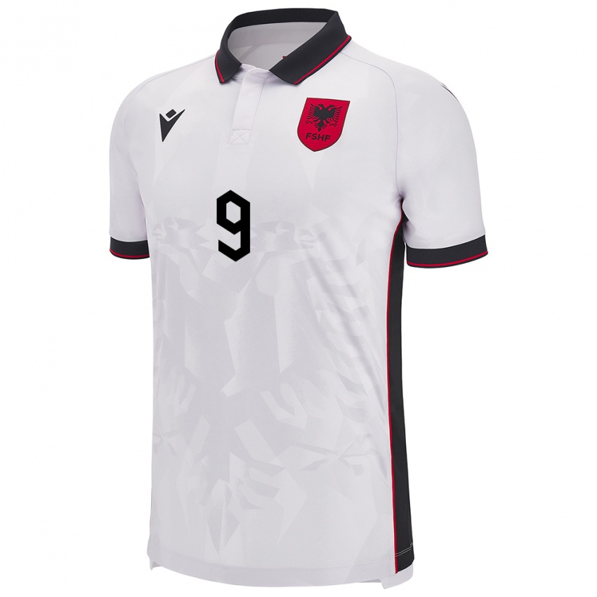 Niño Camiseta Albania Valentina Troka #9 Blanco 2ª Equipación 24-26 La Camisa Chile