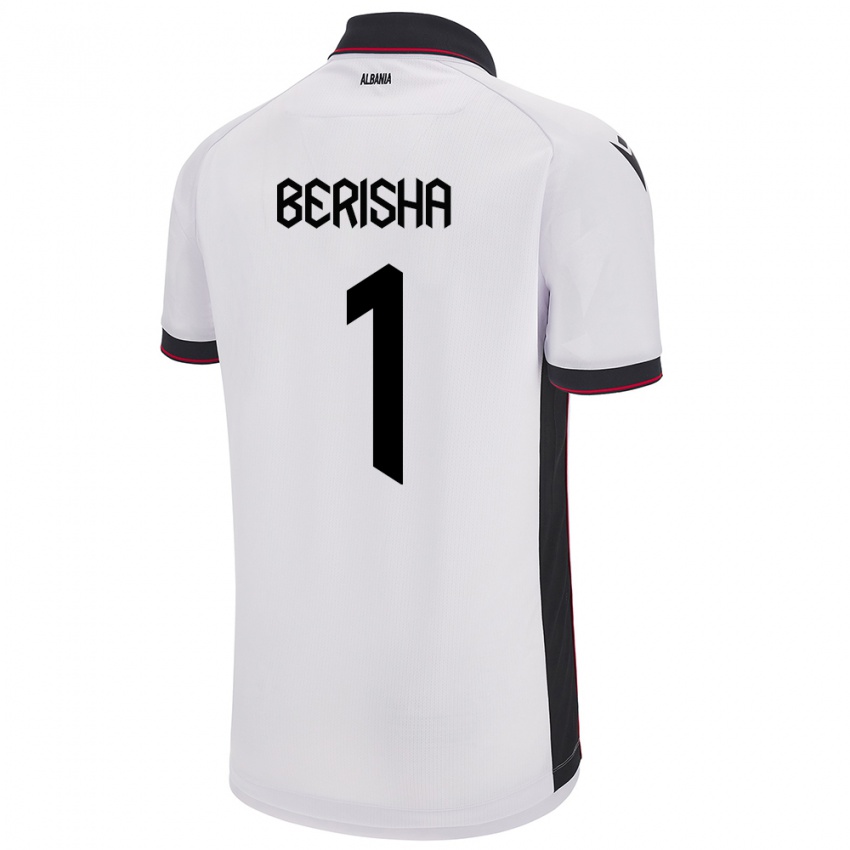 Niño Camiseta Albania Etrit Berisha #1 Blanco 2ª Equipación 24-26 La Camisa Chile