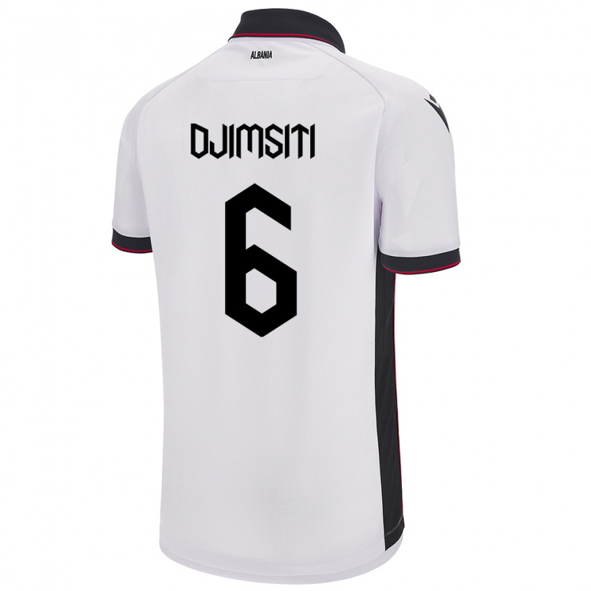 Niño Camiseta Albania Berat Djimsiti #6 Blanco 2ª Equipación 24-26 La Camisa Chile