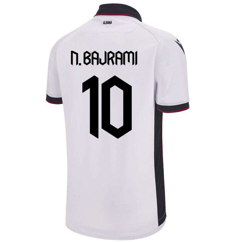 Niño Camiseta Albania Nedim Bajrami #10 Blanco 2ª Equipación 24-26 La Camisa Chile