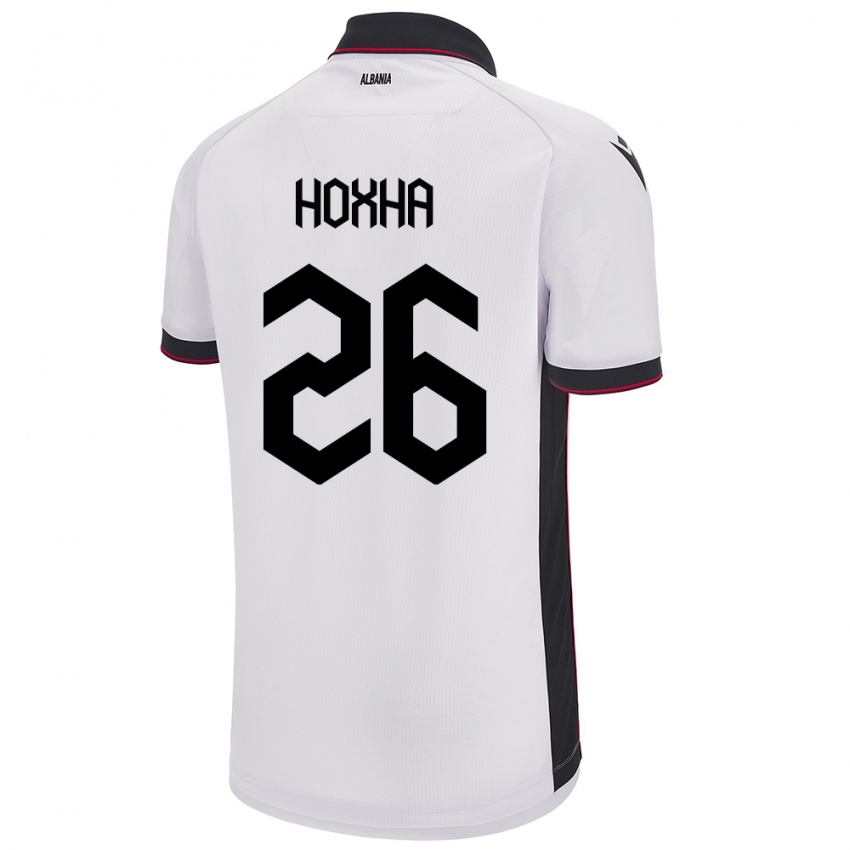 Niño Camiseta Albania Arbër Hoxha #26 Blanco 2ª Equipación 24-26 La Camisa Chile