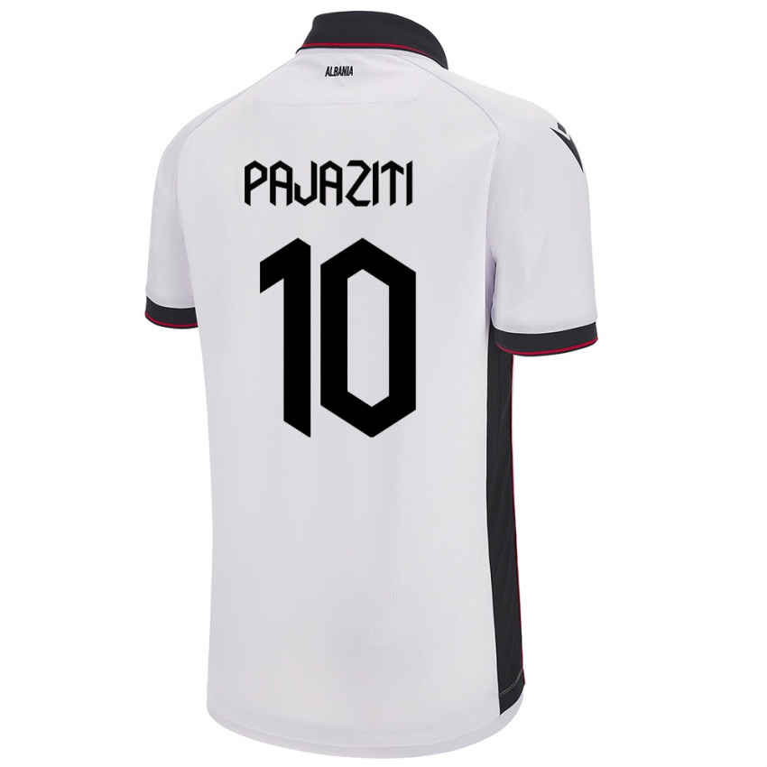Niño Camiseta Albania Adrion Pajaziti #10 Blanco 2ª Equipación 24-26 La Camisa Chile