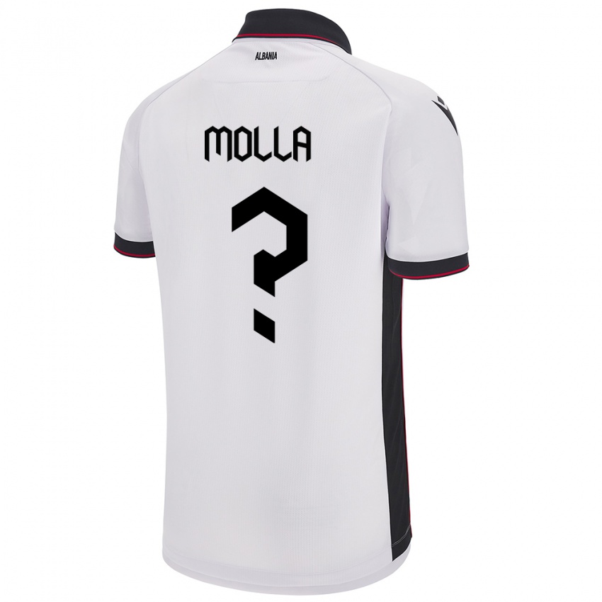 Niño Camiseta Albania Marco Molla #0 Blanco 2ª Equipación 24-26 La Camisa Chile