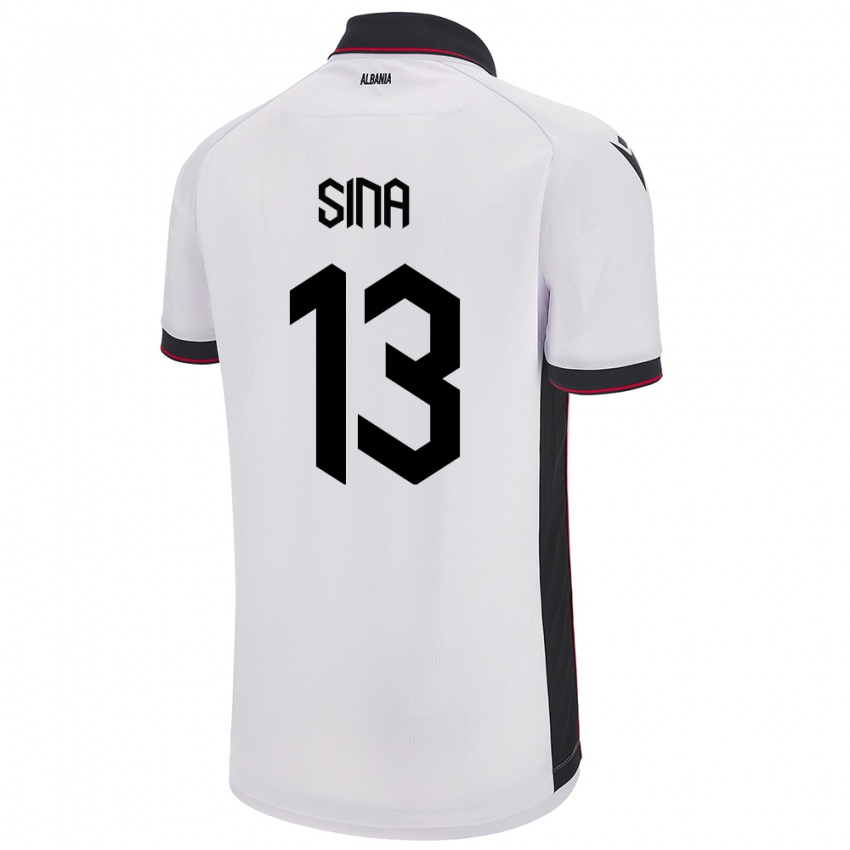 Niño Camiseta Albania Samuele Sina #13 Blanco 2ª Equipación 24-26 La Camisa Chile