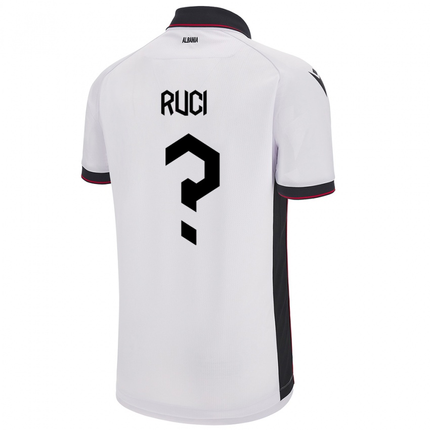 Niño Camiseta Albania Orgito Ruci #0 Blanco 2ª Equipación 24-26 La Camisa Chile