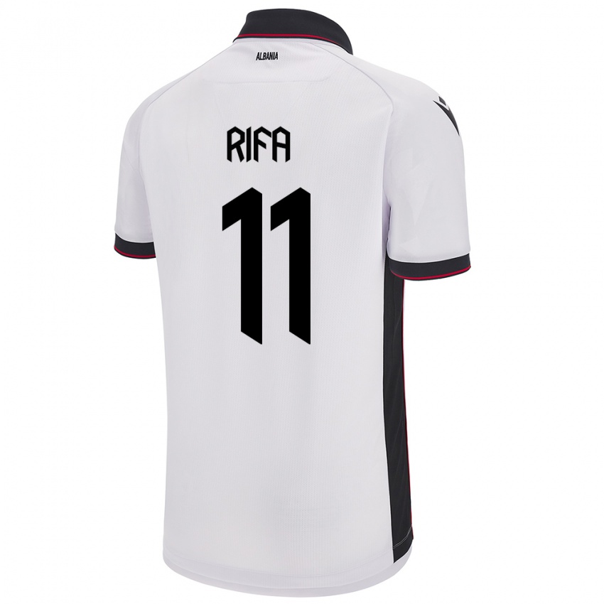 Niño Camiseta Albania Oresti Rifa #11 Blanco 2ª Equipación 24-26 La Camisa Chile