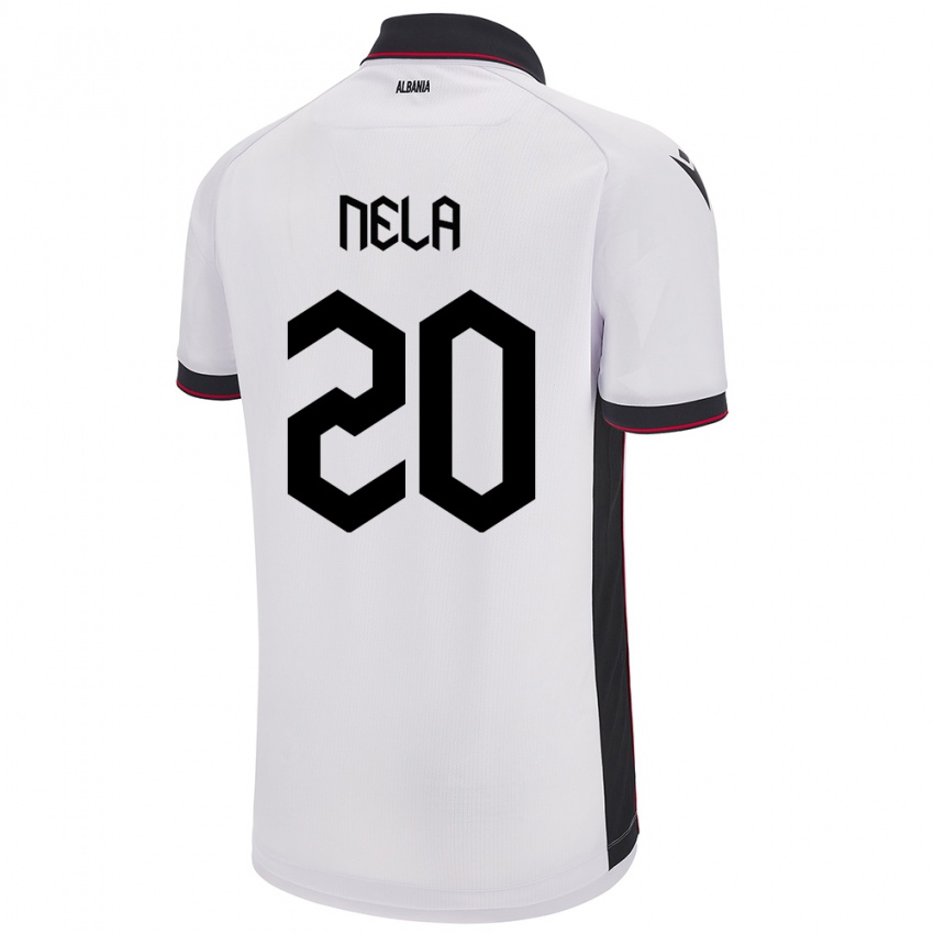 Niño Camiseta Albania Rinaldo Nela #20 Blanco 2ª Equipación 24-26 La Camisa Chile