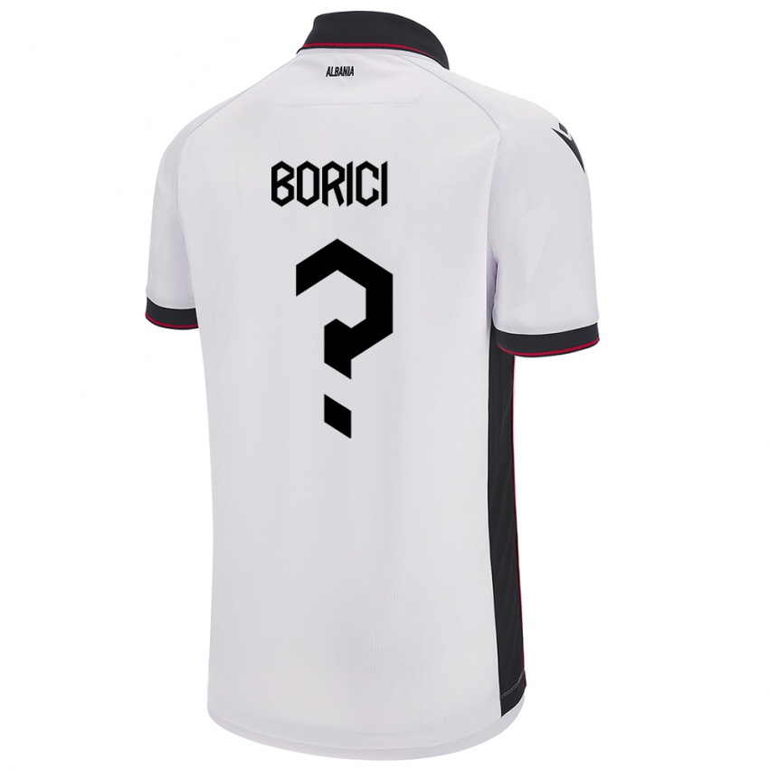 Niño Camiseta Albania Armir Borici #0 Blanco 2ª Equipación 24-26 La Camisa Chile