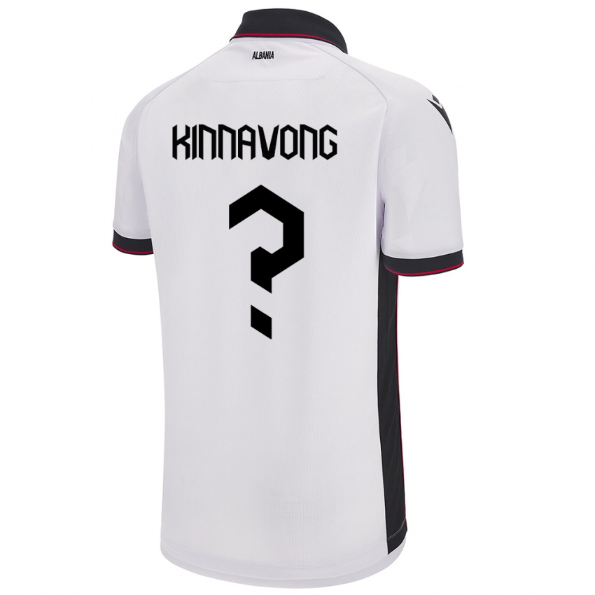 Niño Camiseta Albania Jordan Kinnavong #0 Blanco 2ª Equipación 24-26 La Camisa Chile