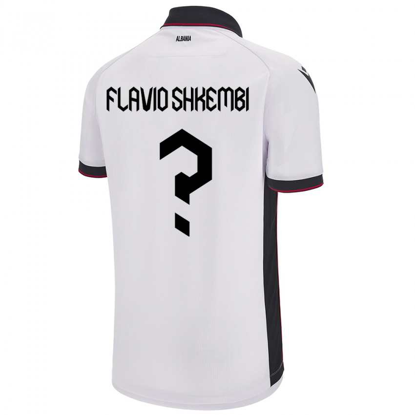 Niño Camiseta Albania Flavio Shkembi #0 Blanco 2ª Equipación 24-26 La Camisa Chile