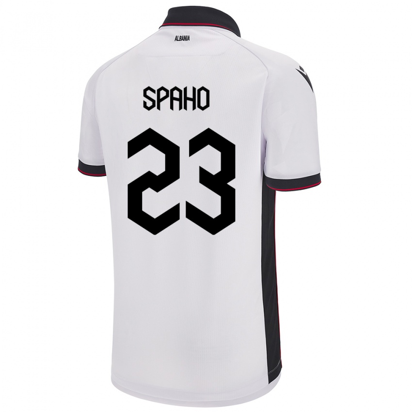 Niño Camiseta Albania Klesjana Spaho #23 Blanco 2ª Equipación 24-26 La Camisa Chile