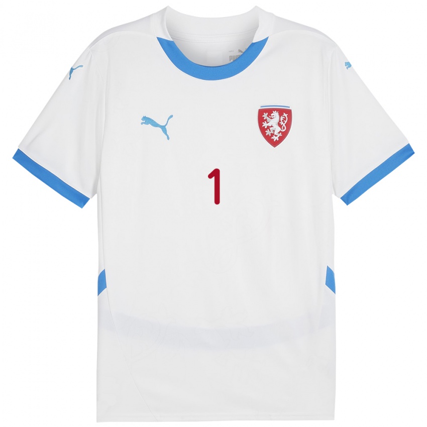 Niño Camiseta Chequia Marek Obdrzalek #1 Blanco 2ª Equipación 24-26 La Camisa Chile