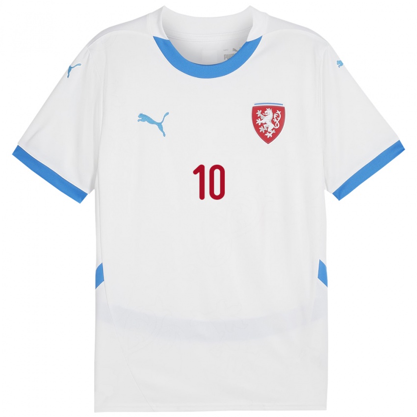 Niño Camiseta Chequia Samuel Pikolon #10 Blanco 2ª Equipación 24-26 La Camisa Chile