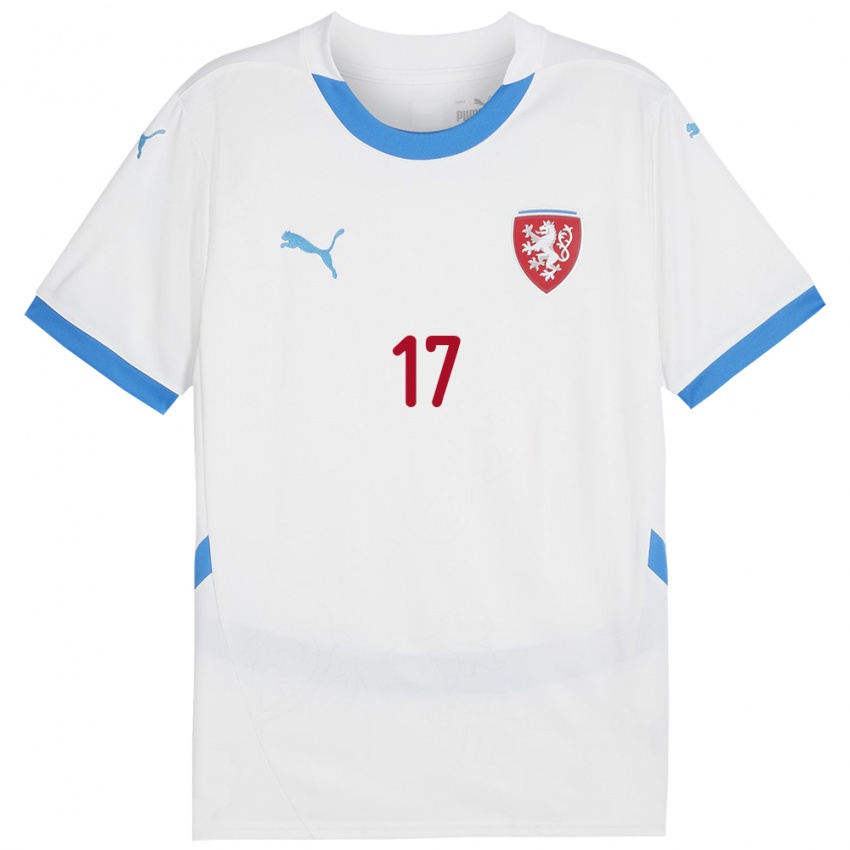 Niño Camiseta Chequia Patrik Jurasek #17 Blanco 2ª Equipación 24-26 La Camisa Chile