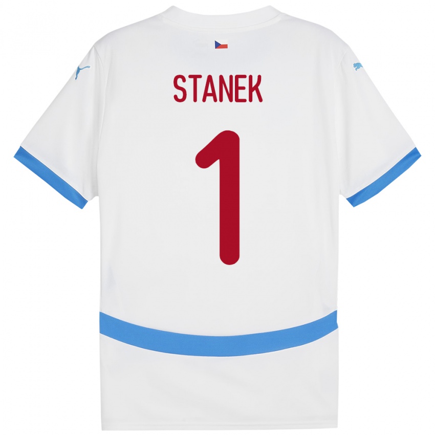 Niño Camiseta Chequia Jindrich Stanek #1 Blanco 2ª Equipación 24-26 La Camisa Chile