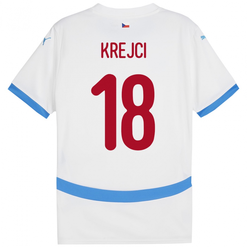 Niño Camiseta Chequia Ladislav Krejci #18 Blanco 2ª Equipación 24-26 La Camisa Chile