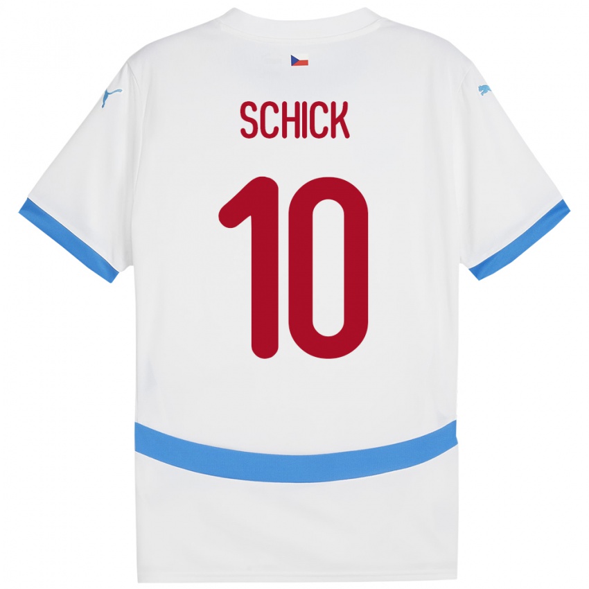 Niño Camiseta Chequia Patrik Schick #10 Blanco 2ª Equipación 24-26 La Camisa Chile