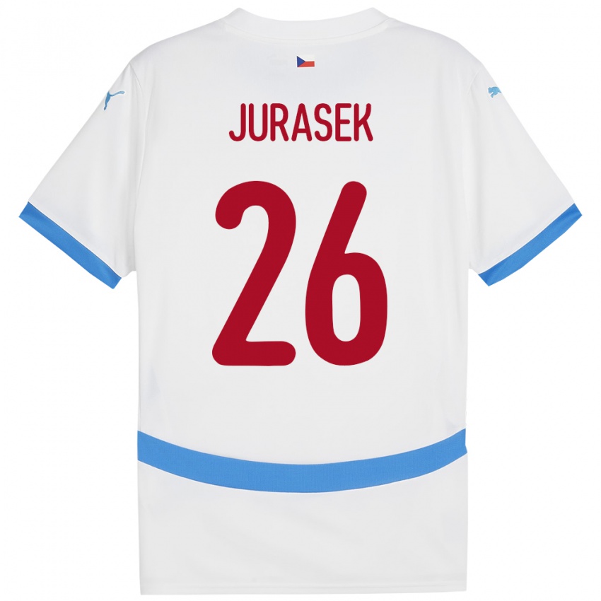 Niño Camiseta Chequia Matej Jurasek #26 Blanco 2ª Equipación 24-26 La Camisa Chile