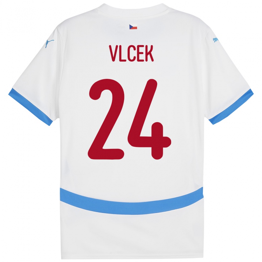 Niño Camiseta Chequia Tomas Vlcek #24 Blanco 2ª Equipación 24-26 La Camisa Chile