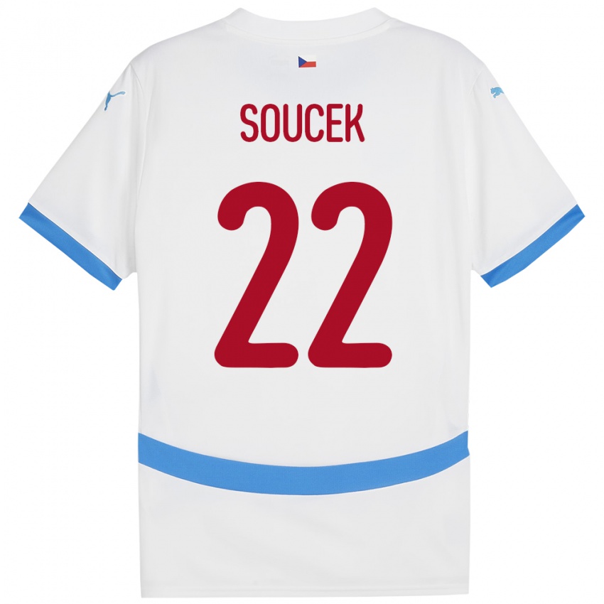 Niño Camiseta Chequia Tomas Soucek #22 Blanco 2ª Equipación 24-26 La Camisa Chile