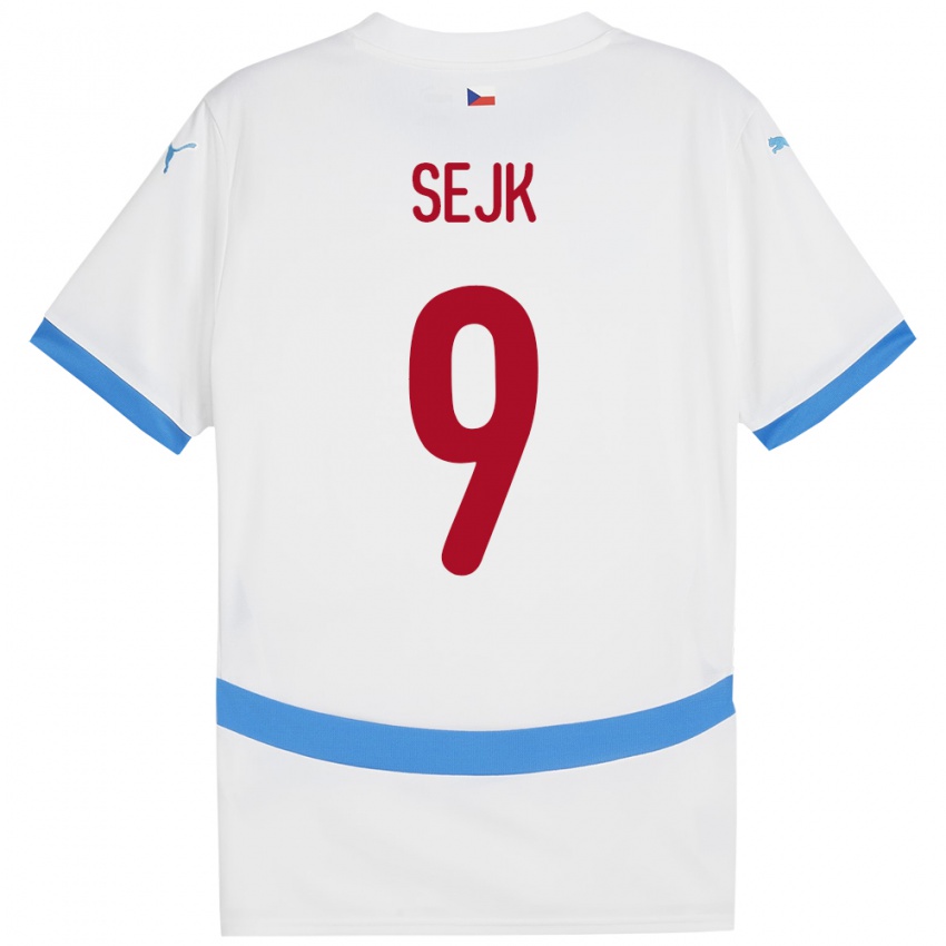 Niño Camiseta Chequia Vaclav Sejk #9 Blanco 2ª Equipación 24-26 La Camisa Chile