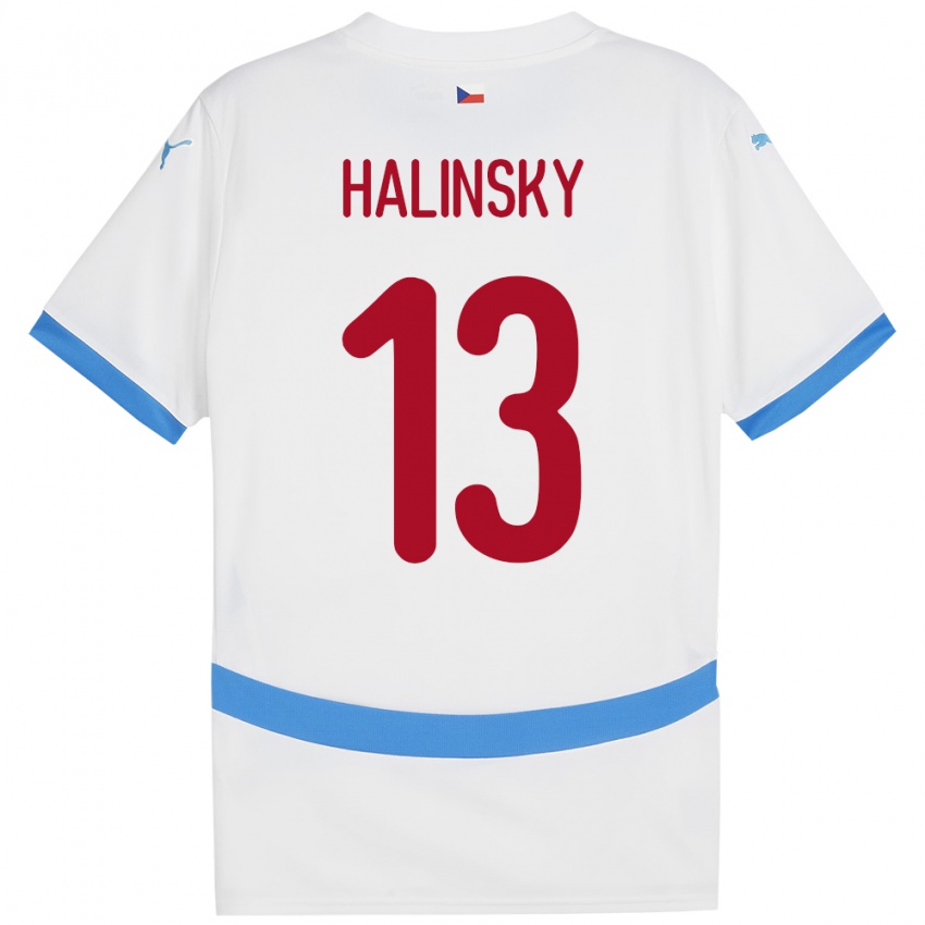 Niño Camiseta Chequia Denis Halinsky #13 Blanco 2ª Equipación 24-26 La Camisa Chile