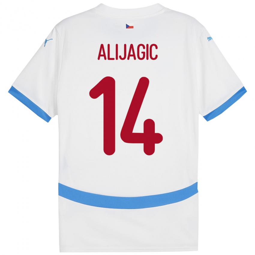 Niño Camiseta Chequia Denis Alijagic #14 Blanco 2ª Equipación 24-26 La Camisa Chile