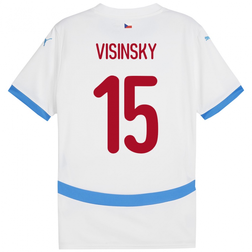 Niño Camiseta Chequia Denis Visinsky #15 Blanco 2ª Equipación 24-26 La Camisa Chile