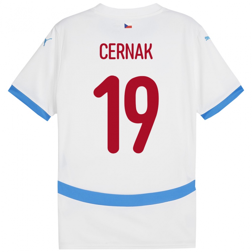 Niño Camiseta Chequia Michal Cernak #19 Blanco 2ª Equipación 24-26 La Camisa Chile