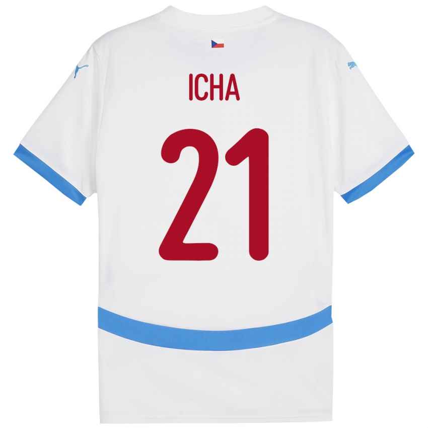 Niño Camiseta Chequia Marek Icha #21 Blanco 2ª Equipación 24-26 La Camisa Chile