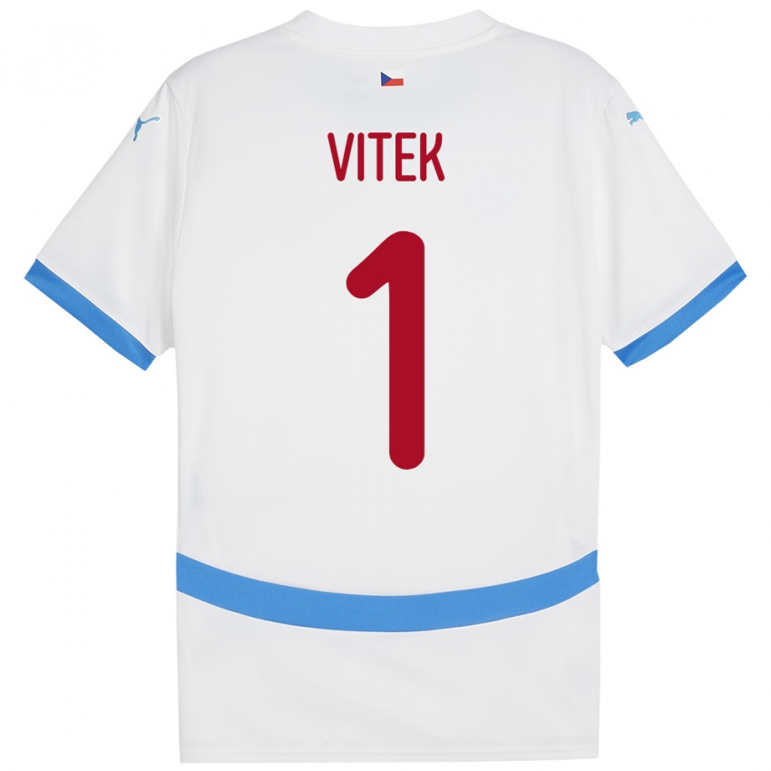 Niño Camiseta Chequia Radek Vitek #1 Blanco 2ª Equipación 24-26 La Camisa Chile