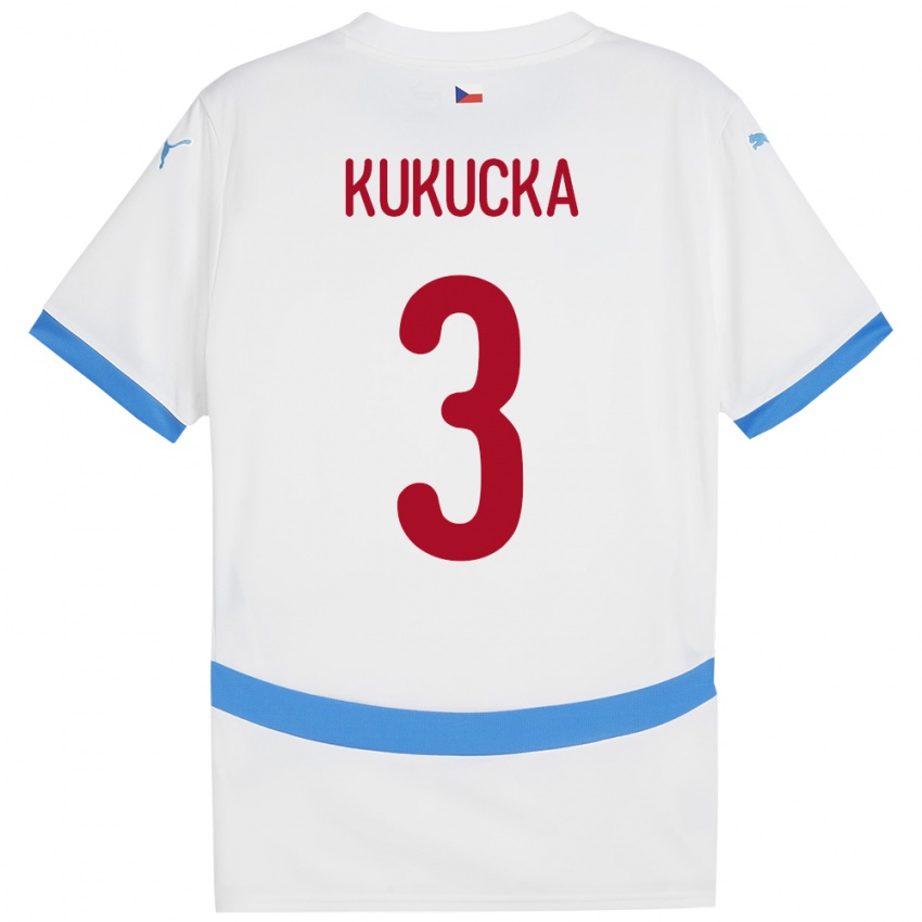 Niño Camiseta Chequia Ondrej Kukucka #3 Blanco 2ª Equipación 24-26 La Camisa Chile