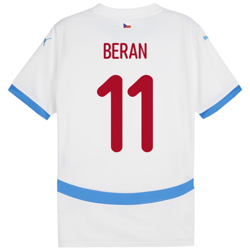 Niño Camiseta Chequia Stepan Beran #11 Blanco 2ª Equipación 24-26 La Camisa Chile