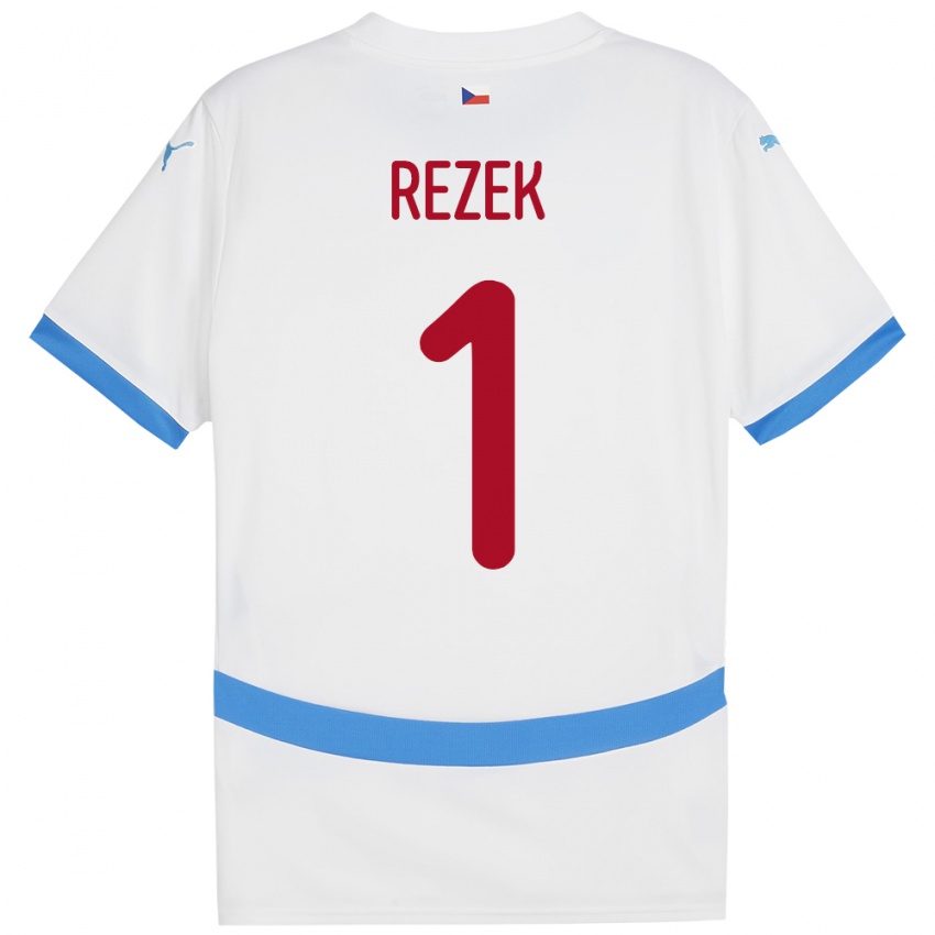 Niño Camiseta Chequia Adam Rezek #1 Blanco 2ª Equipación 24-26 La Camisa Chile