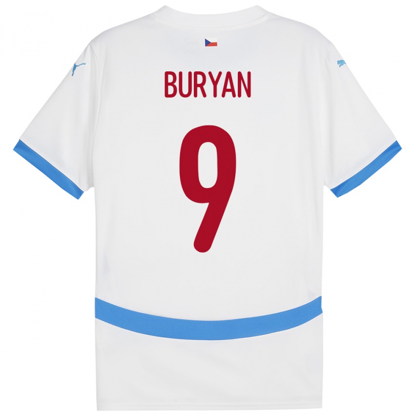 Niño Camiseta Chequia Jan Buryan #9 Blanco 2ª Equipación 24-26 La Camisa Chile