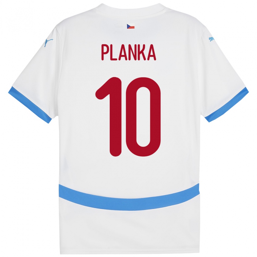 Niño Camiseta Chequia David Planka #10 Blanco 2ª Equipación 24-26 La Camisa Chile