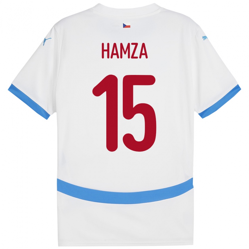 Niño Camiseta Chequia Jiri Hamza #15 Blanco 2ª Equipación 24-26 La Camisa Chile