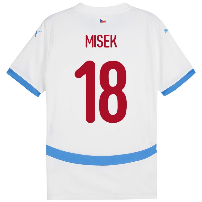 Niño Camiseta Chequia Stepan Misek #18 Blanco 2ª Equipación 24-26 La Camisa Chile