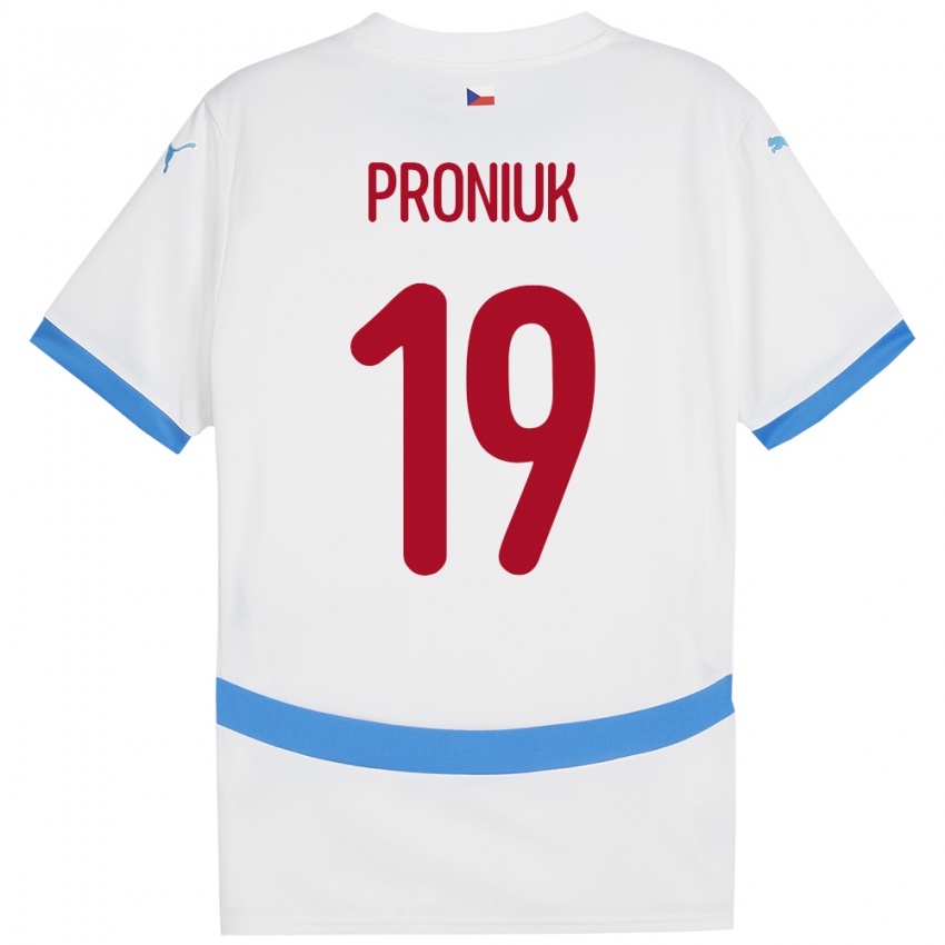 Niño Camiseta Chequia Adam Proniuk #19 Blanco 2ª Equipación 24-26 La Camisa Chile