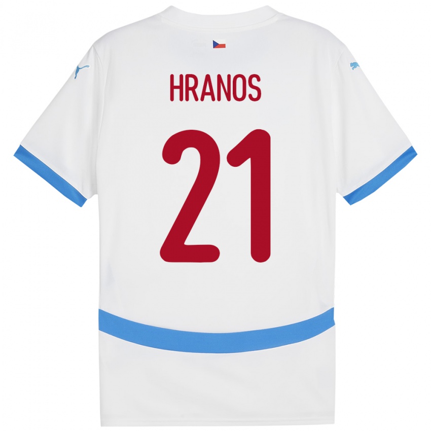 Niño Camiseta Chequia Vojtech Hranos #21 Blanco 2ª Equipación 24-26 La Camisa Chile