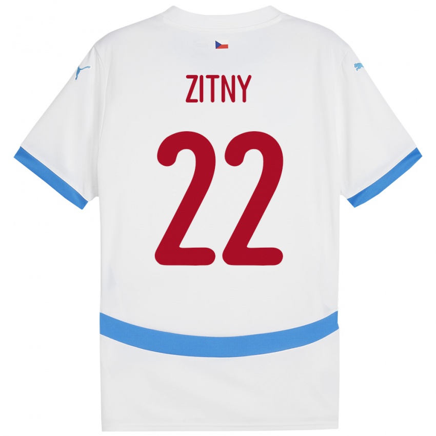 Niño Camiseta Chequia Matej Zitny #22 Blanco 2ª Equipación 24-26 La Camisa Chile