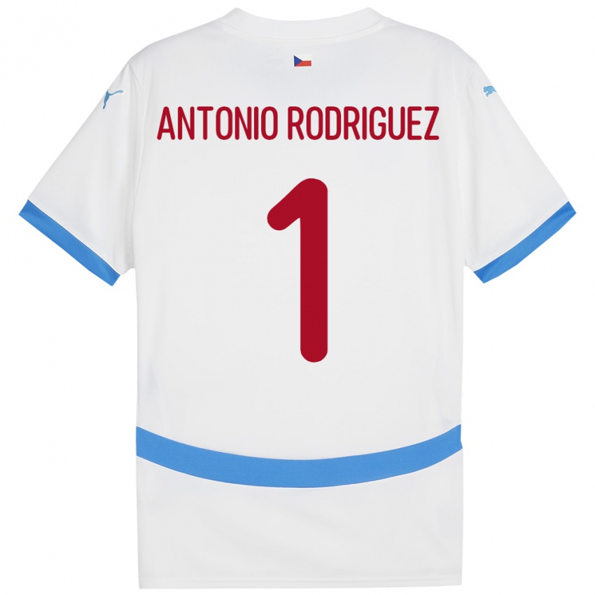 Niño Camiseta Chequia Pedro Antonio Rodriguez #1 Blanco 2ª Equipación 24-26 La Camisa Chile