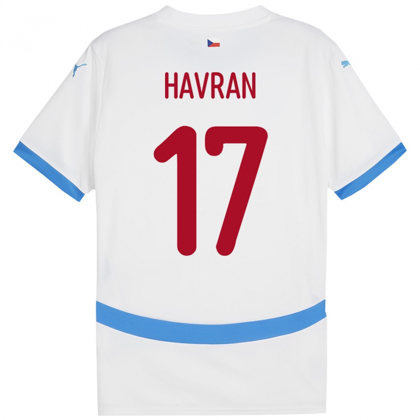 Niño Camiseta Chequia Marek Havran #17 Blanco 2ª Equipación 24-26 La Camisa Chile