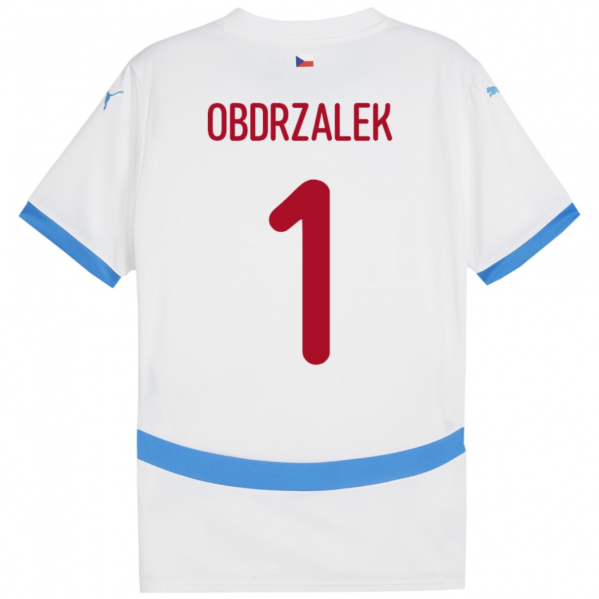 Niño Camiseta Chequia Marek Obdrzalek #1 Blanco 2ª Equipación 24-26 La Camisa Chile