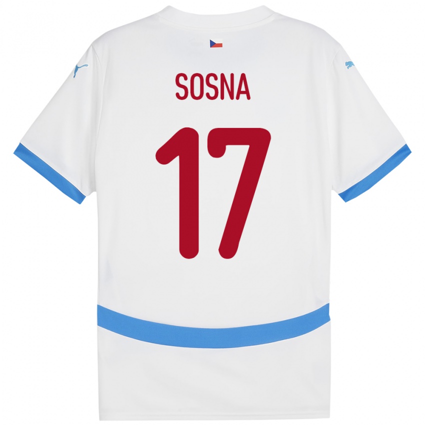 Niño Camiseta Chequia Adam Sosna #17 Blanco 2ª Equipación 24-26 La Camisa Chile