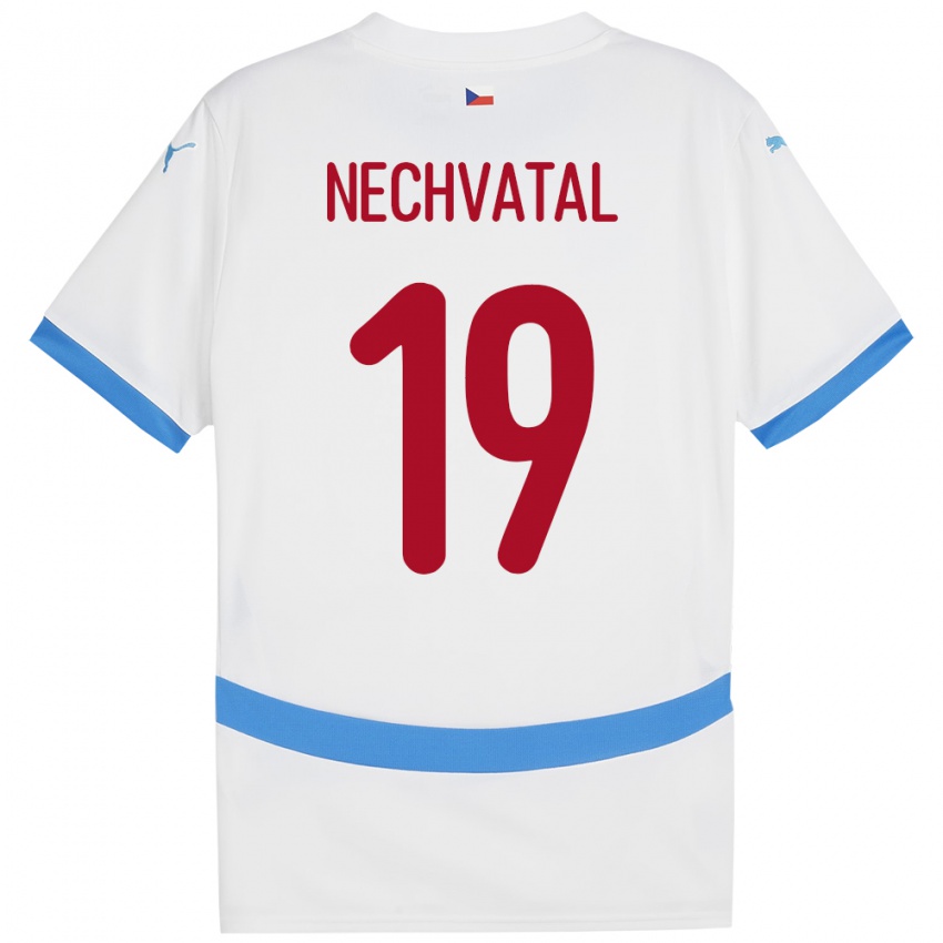 Niño Camiseta Chequia Matyas Nechvatal #19 Blanco 2ª Equipación 24-26 La Camisa Chile