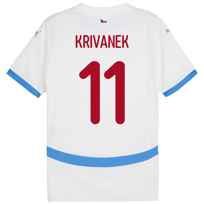 Niño Camiseta Chequia Jan Krivanek #11 Blanco 2ª Equipación 24-26 La Camisa Chile