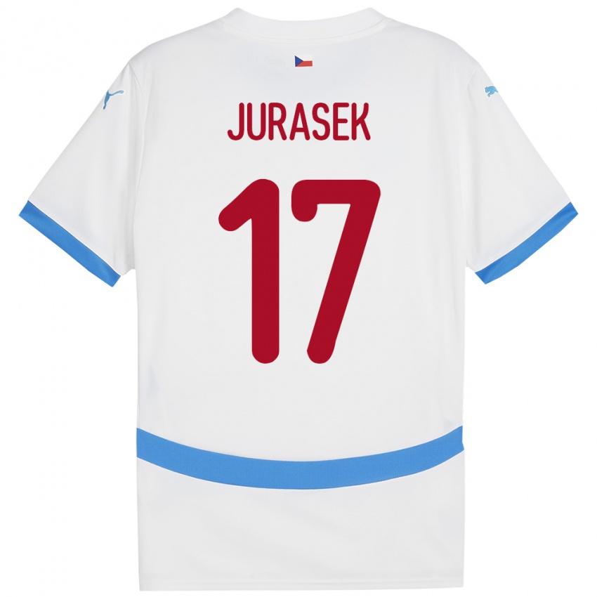 Niño Camiseta Chequia Patrik Jurasek #17 Blanco 2ª Equipación 24-26 La Camisa Chile