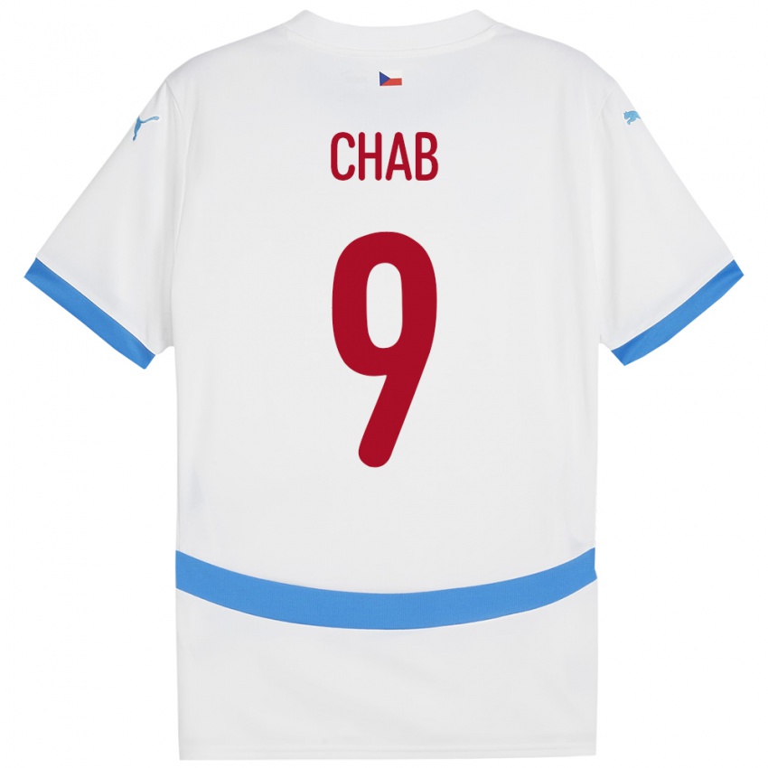 Niño Camiseta Chequia Adam Chab #9 Blanco 2ª Equipación 24-26 La Camisa Chile