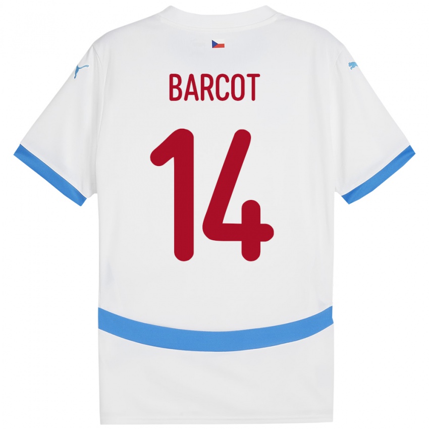 Niño Camiseta Chequia David Barcot #14 Blanco 2ª Equipación 24-26 La Camisa Chile